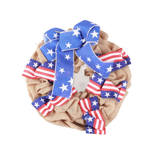 Patriotic Independence Day Wreath for Front Door 4th of July Wreath Memorial Day Wreath Summer Hanging V1294-YM0523-10342918