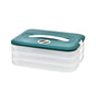 Refrigerator Food Shelf Dumpling Storage Box 3 Layered Stackable Food Storage Box Tray Container with Lid V1294-YM0523-10342931