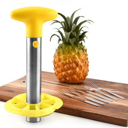 Kitchen Pineapple Corer and Slicing Tool Stainless Steel Pineapple Cutter with Forks for Easy Core Removal V1294-YM0523-10342965