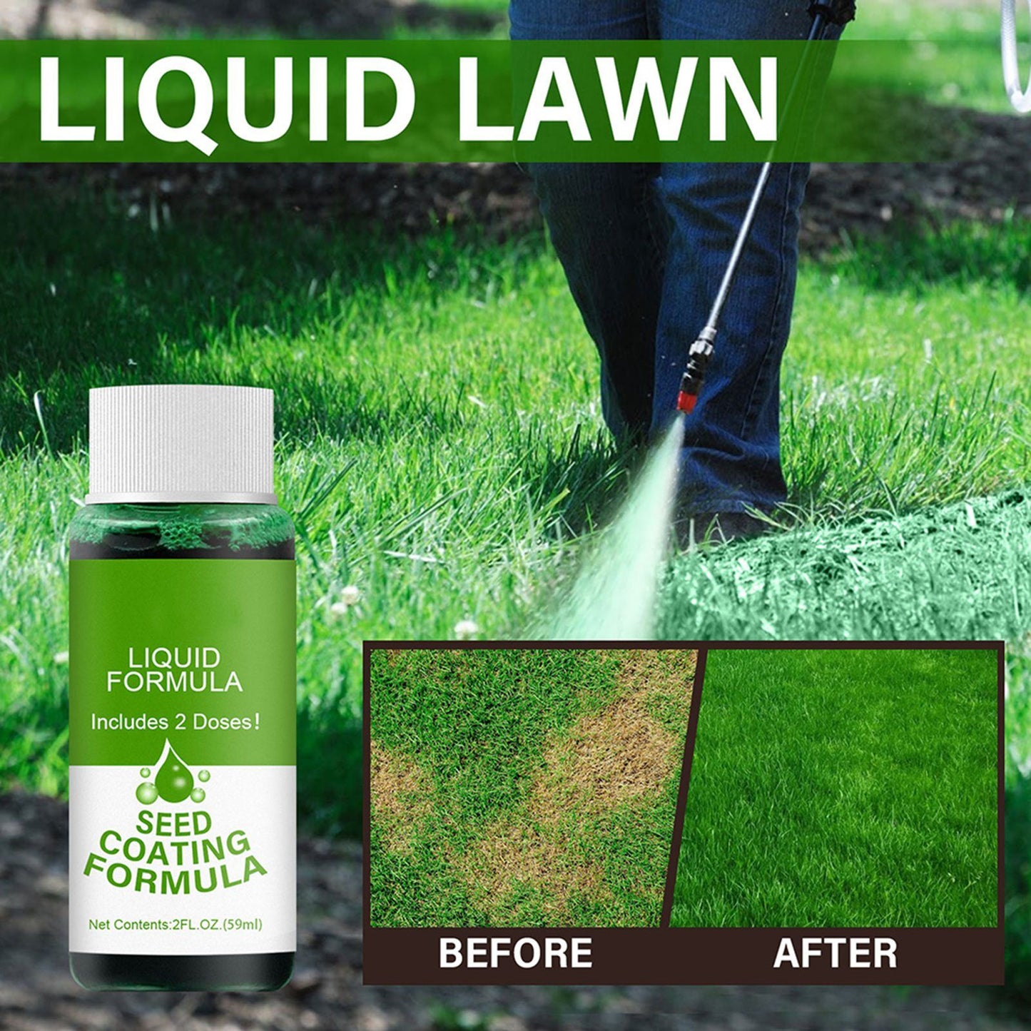 2 Pack Lawn Liquid Home Garden Courtyard Lawn Greening Agent V1294-YM0523-10342995
