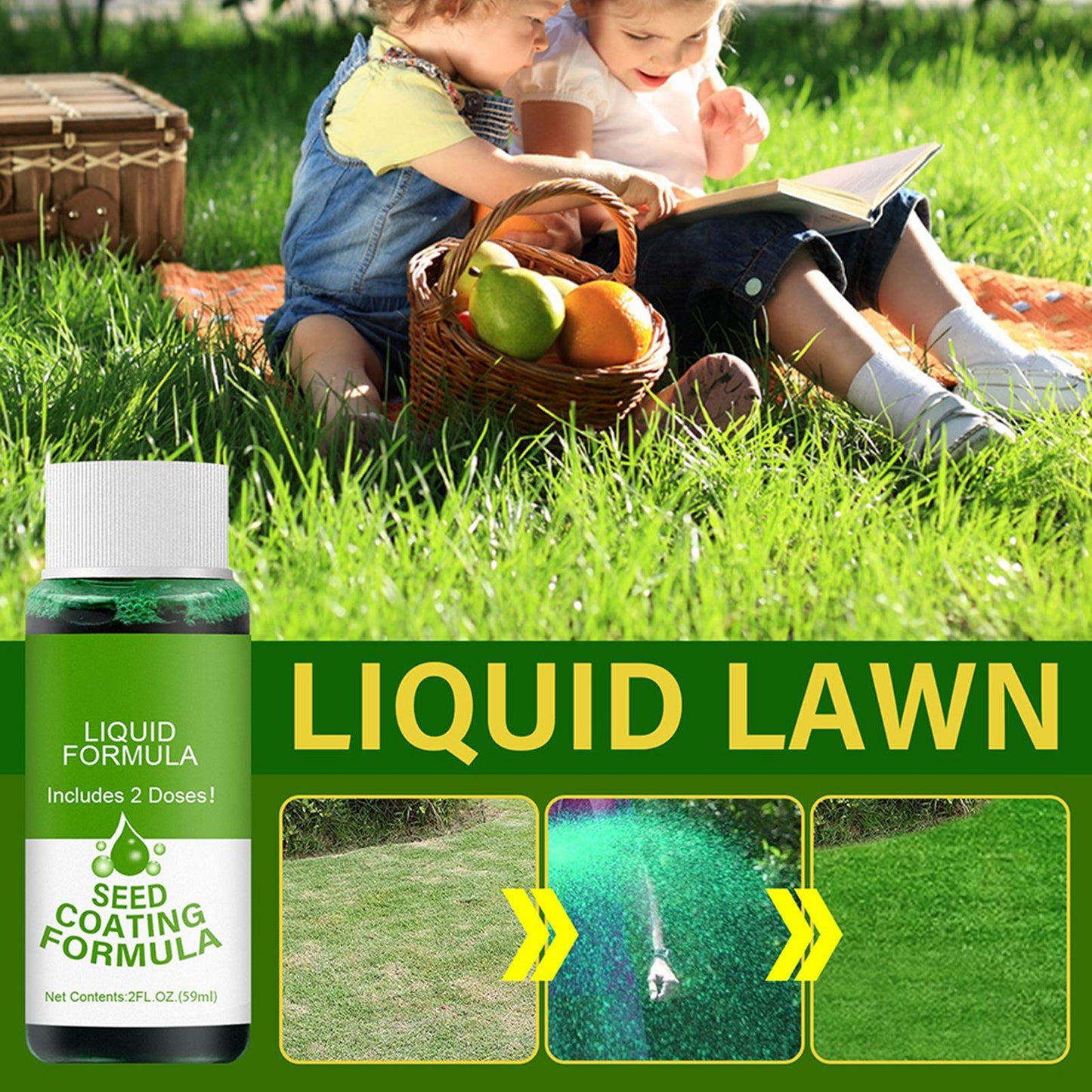 2 Pack Lawn Liquid Home Garden Courtyard Lawn Greening Agent V1294-YM0523-10342995