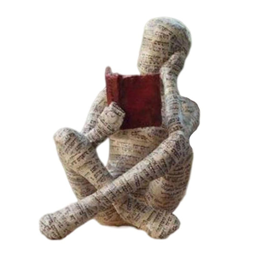 Vintage Reading Woman Figurine Pulp Lady Reading Bookshelf Decor Resin Statue Crafts Gifts Figures for Home V1294-YM0523-10343537