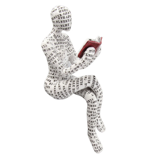 Vintage Reading Woman Figurine Pulp Lady Reading Bookshelf Decor Resin Statue Crafts Gifts Figures for Home V1294-YM0523-10343538