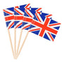 100Pcs Union Jack Mini Flags Hand Held British Toothpick Flags Cupcake Toppers UK Flags Fruit Sticks Party V1294-YM0523-10344106