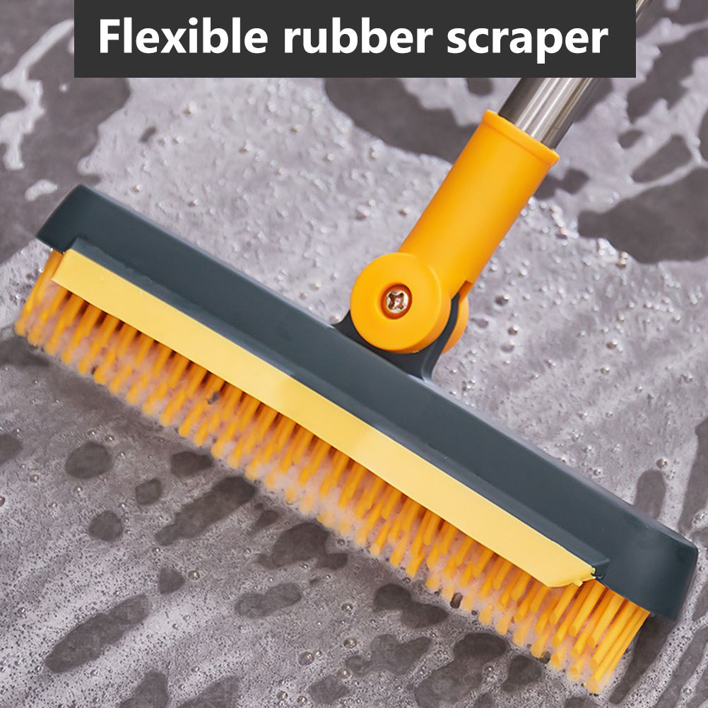 2 in 1 Floor Brush Scrub Brush Cleaning Brush with Adjustable Long Handle Bathroom Kitchen Floor Crevice V1294-YM0523-10344448