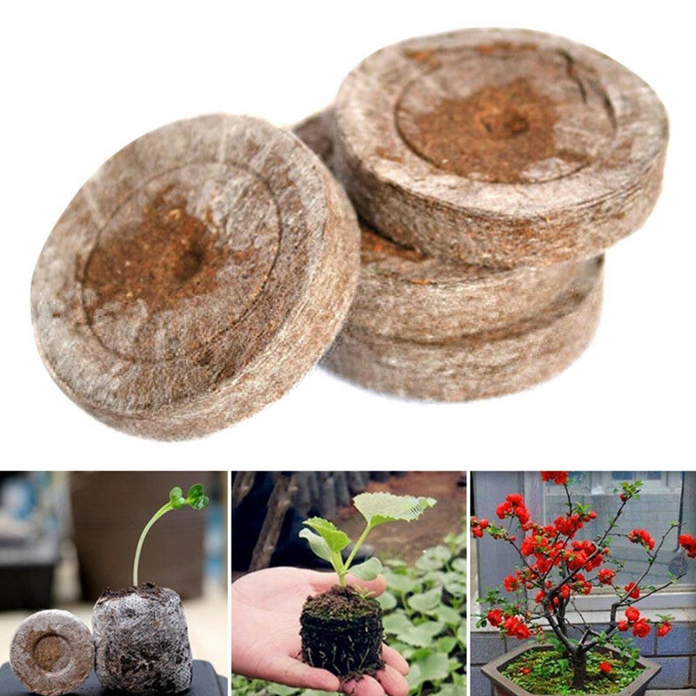 Seed Starter Soil Plugs Plant Fiber Nursery Blocks Peat Soil Pellets V1294-YM0523-190513XA09-1