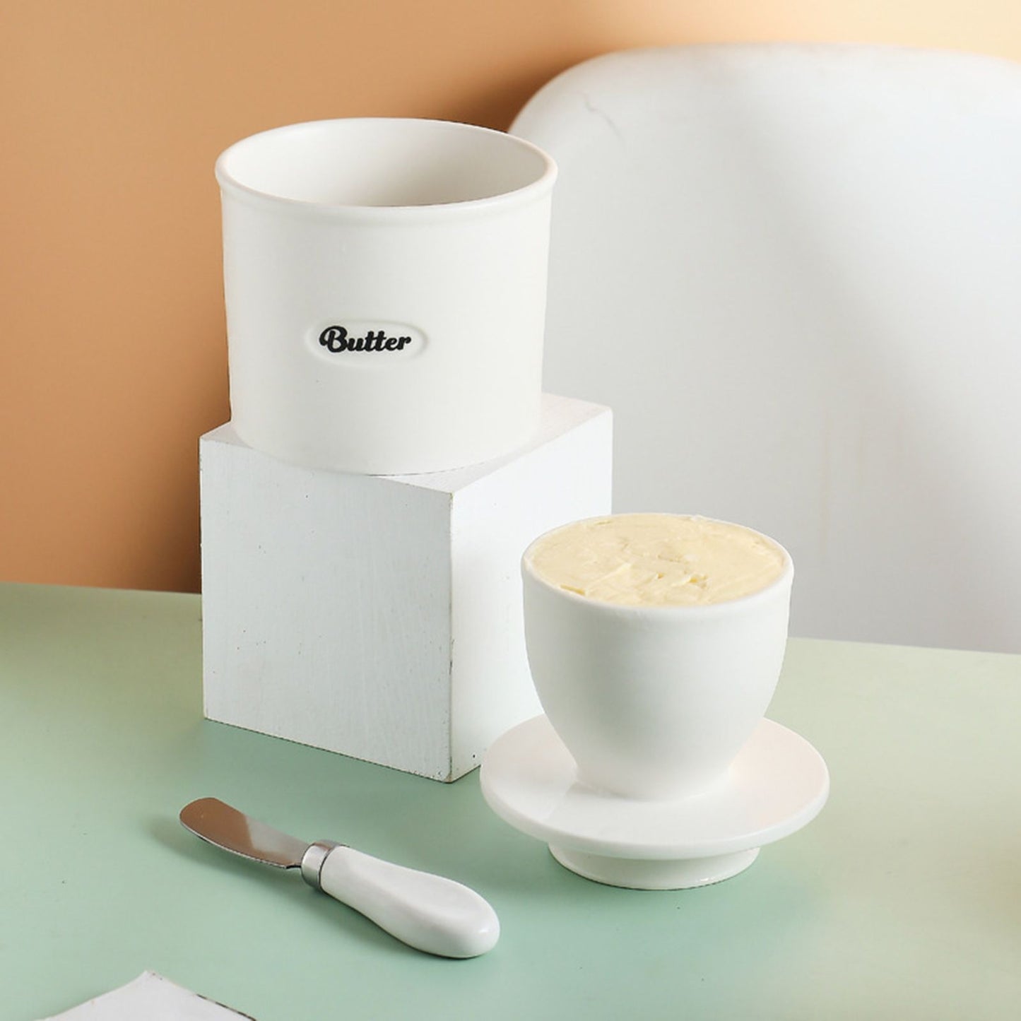Ceramic Butter Keeper Multipurpose Large Capacity Safe Eco Friendly Ceramic Butter Tank V1294-YM0523-210114TW01-1