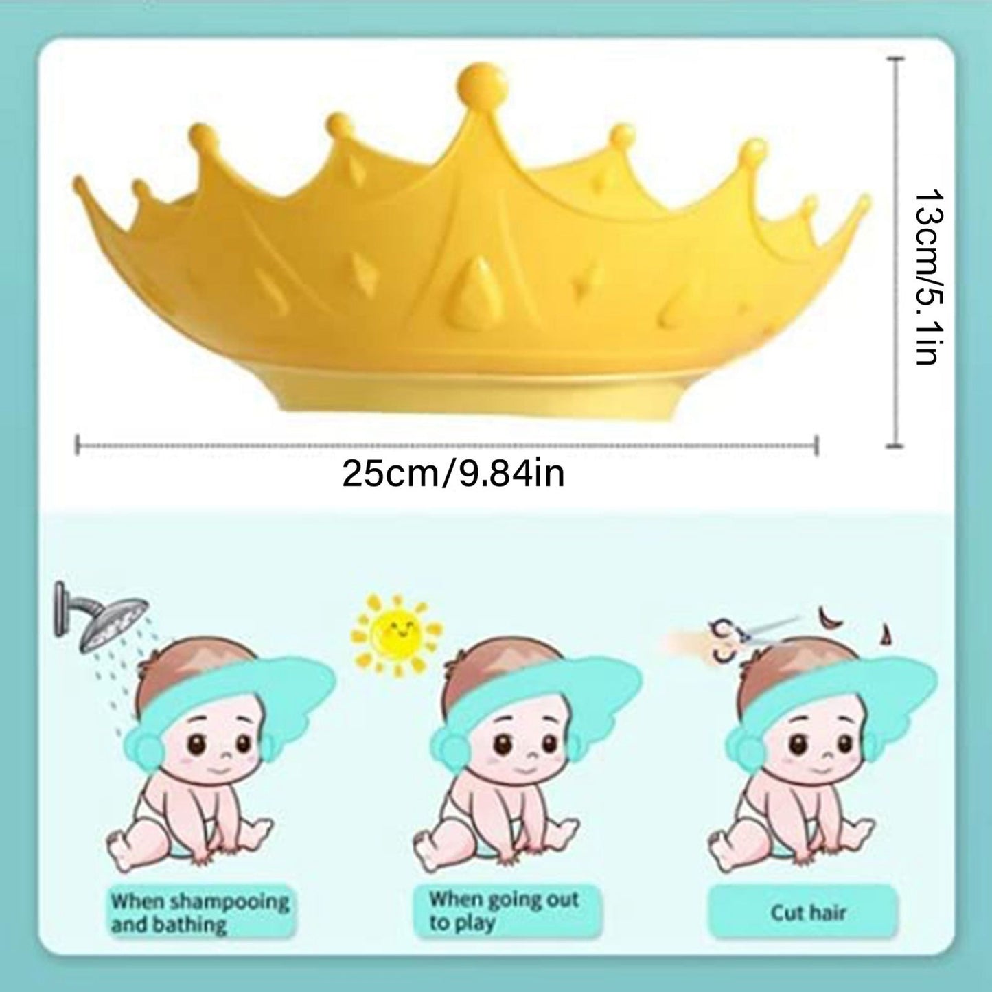 Shower Cap Protective Cute Adjustable Safe Shower Bathing Cap for Toddler Kids V1294-YM0523-210913ZH03-3