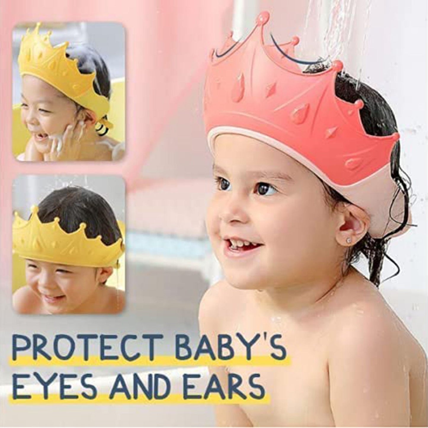Shower Cap Protective Cute Adjustable Safe Shower Bathing Cap for Toddler Kids V1294-YM0523-210913ZH03-3