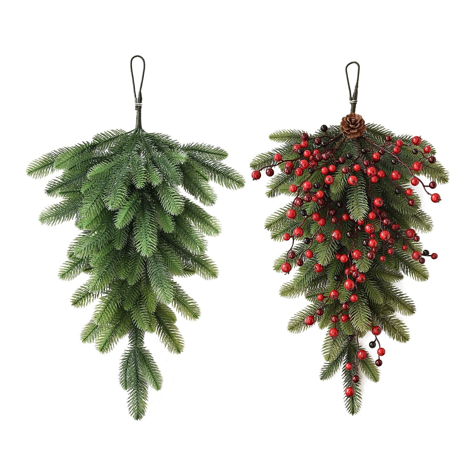 Green Red Fruit Decoration Christmas Decoration Hanging Upside Down Greenery Wall Hanging Decoration V1294-YM0523-211007XU05-2