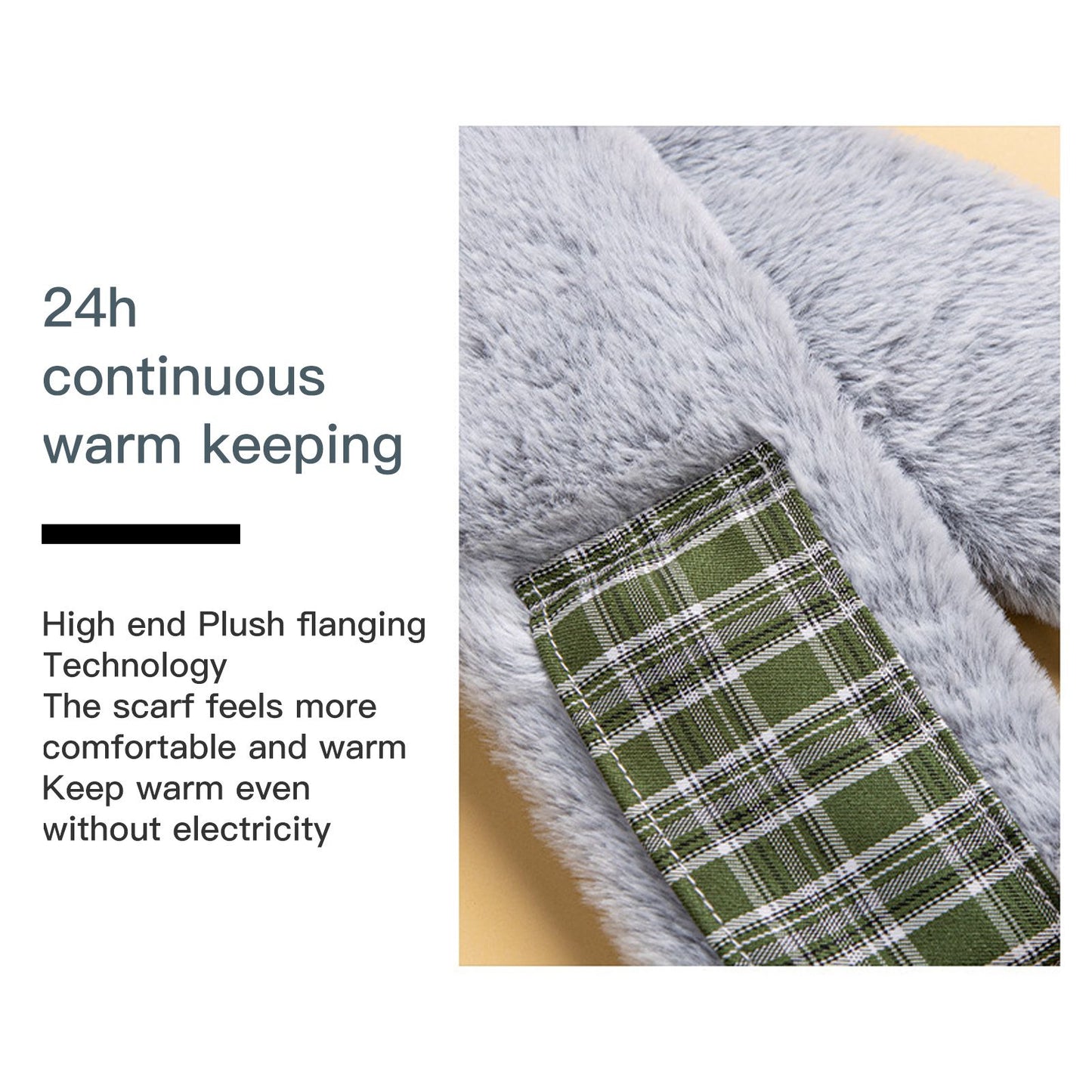 Intelligent USB Charging Heating Scarf Three Grade Temperature Adjustment Plush Neck Protection Fashion V1294-YM0523-211012YA04-1