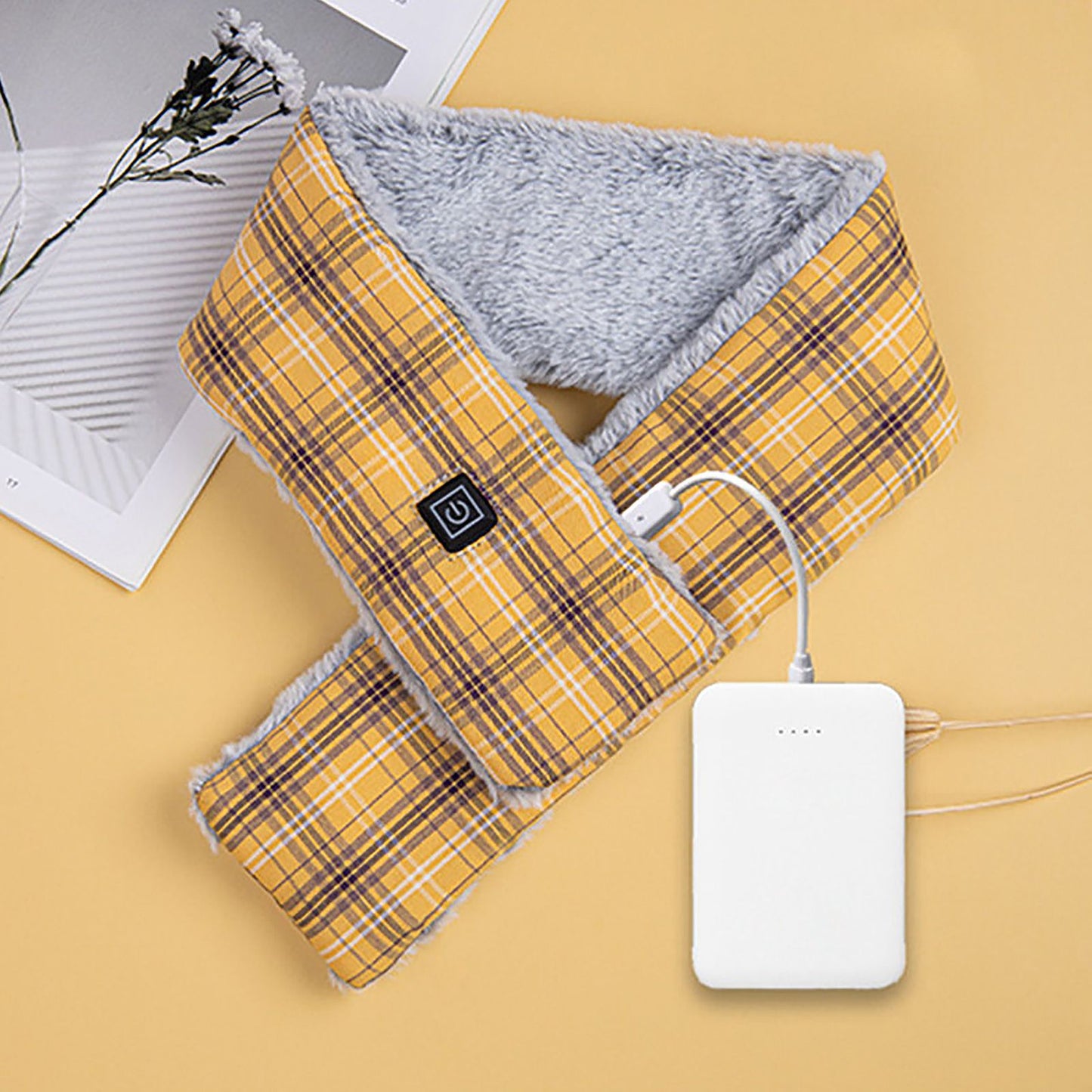 Intelligent USB Charging Heating Scarf Three Grade Temperature Adjustment Plush Neck Protection Fashion V1294-YM0523-211012YA04-1