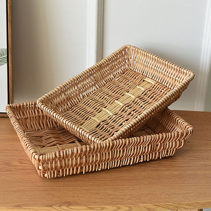 Rattan Storage Basket Basket Woven Snacks Fruit Basket Stackable Woven Bread Basket V1294-YM0523-211018DY01-1