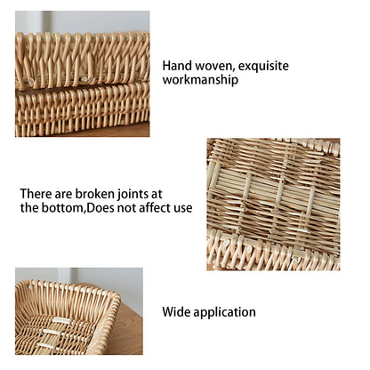 Rattan Storage Basket Basket Woven Snacks Fruit Basket Stackable Woven Bread Basket V1294-YM0523-211018DY01-1