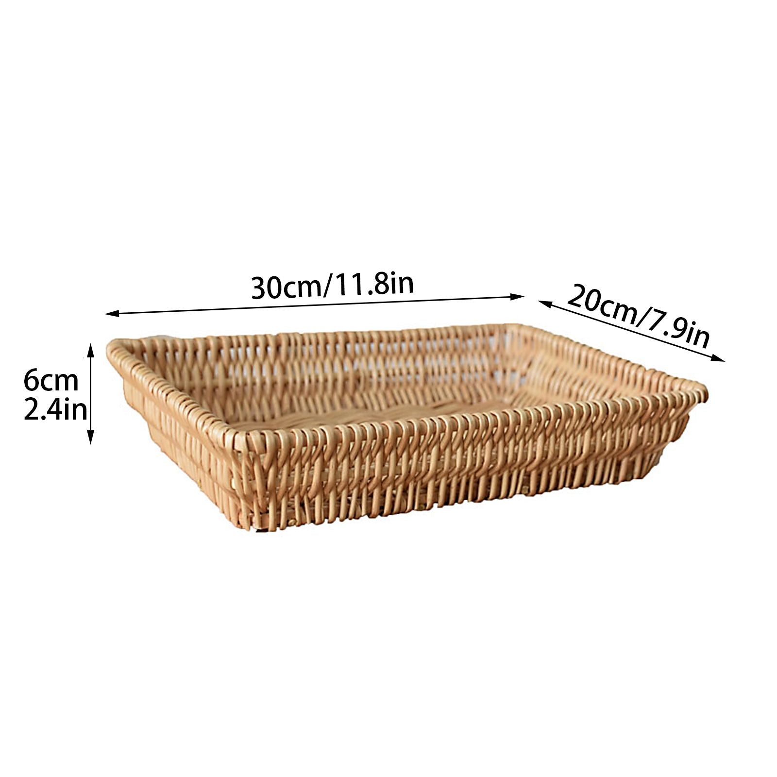 Rattan Storage Basket Basket Woven Snacks Fruit Basket Stackable Woven Bread Basket V1294-YM0523-211018DY01-1