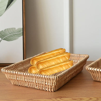 Rattan Storage Basket Basket Woven Snacks Fruit Basket Stackable Woven Bread Basket V1294-YM0523-211018DY01-1