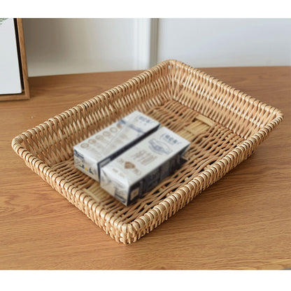 Rattan Storage Basket Basket Woven Snacks Fruit Basket Stackable Woven Bread Basket V1294-YM0523-211018DY01-1