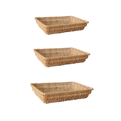 Rattan Storage Basket Basket Woven Snacks Fruit Basket Stackable Woven Bread Basket V1294-YM0523-211018DY01-1