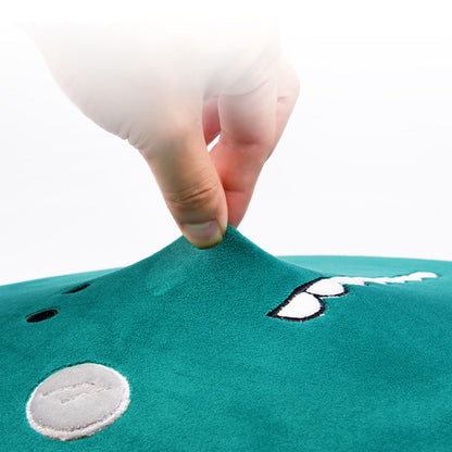 Memory Cotton Cushion Round Cute Dinosaur Shaped Soft Removable Cover Cushion Green 40 x 40 x 4.5cm V1294-YM0523-211018SH01-4