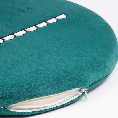 Memory Cotton Cushion Round Cute Dinosaur Shaped Soft Removable Cover Cushion Green 40 x 40 x 4.5cm V1294-YM0523-211018SH01-4
