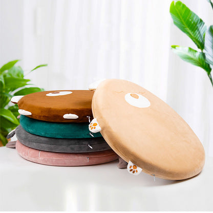 Memory Cotton Cushion Round Cute Dinosaur Shaped Soft Removable Cover Cushion Green 40 x 40 x 4.5cm V1294-YM0523-211018SH01-4