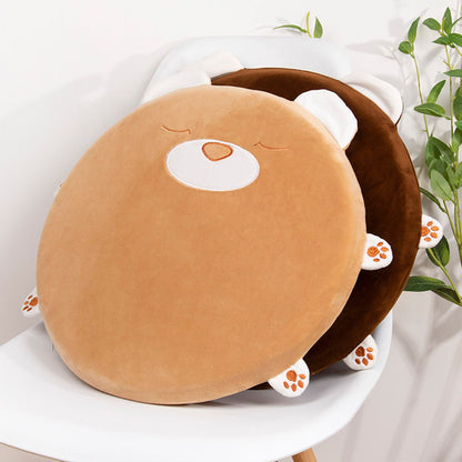 Memory Cotton Cushion Round Cute Dinosaur Shaped Soft Removable Cover Cushion Green 40 x 40 x 4.5cm V1294-YM0523-211018SH01-4
