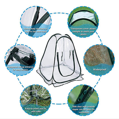 Foldable Portable Mini Home Garden Greenhouse Succulent Flower Warm Cover Windproof Rainproof Greenhouse V1294-YM0523-211018XY02