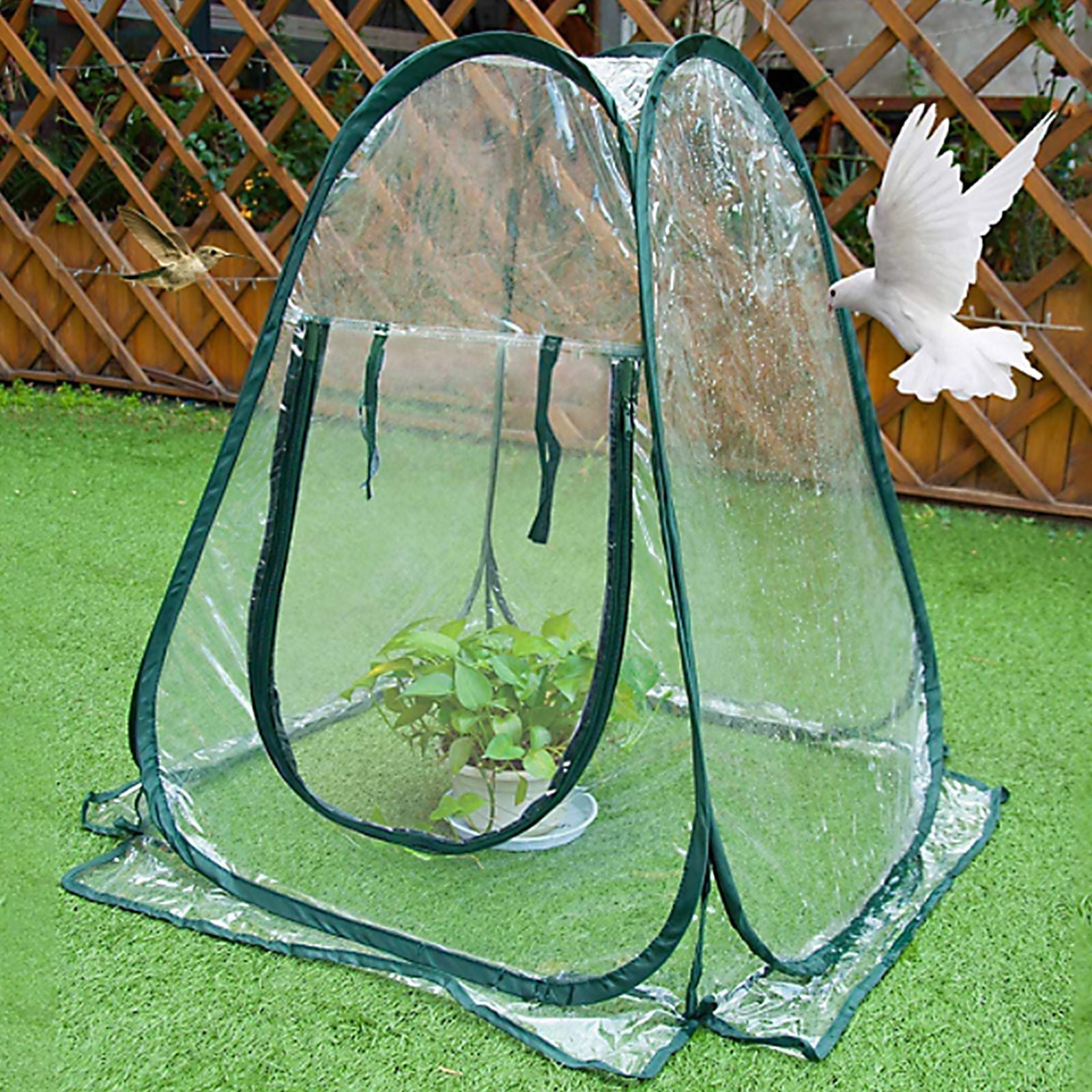 Foldable Portable Mini Home Garden Greenhouse Succulent Flower Warm Cover Windproof Rainproof Greenhouse V1294-YM0523-211018XY02
