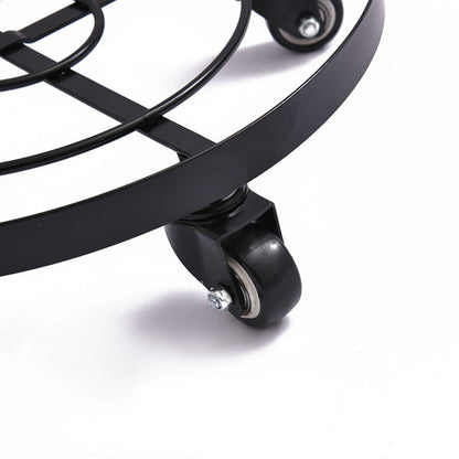 Mobile Flower Stand with Universal Wheels Metal Movable Flower Pot Stand V1294-YM0523-211019LW07-1
