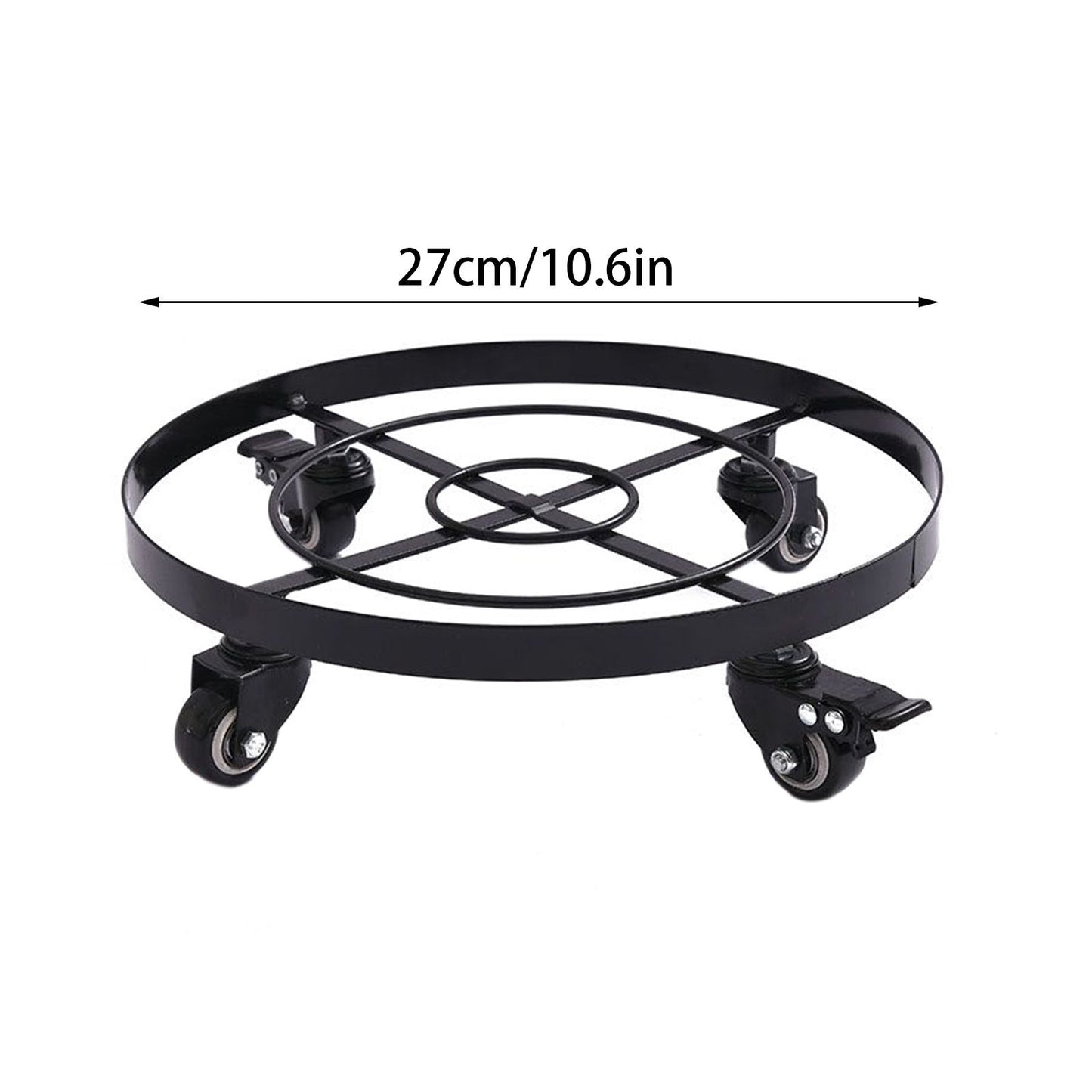 Mobile Flower Stand with Universal Wheels Metal Movable Flower Pot Stand V1294-YM0523-211019LW07-1