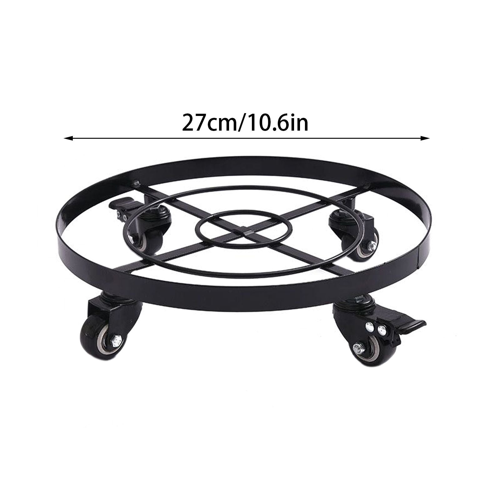 Mobile Flower Stand with Universal Wheels Metal Movable Flower Pot Stand V1294-YM0523-211019LW07-1