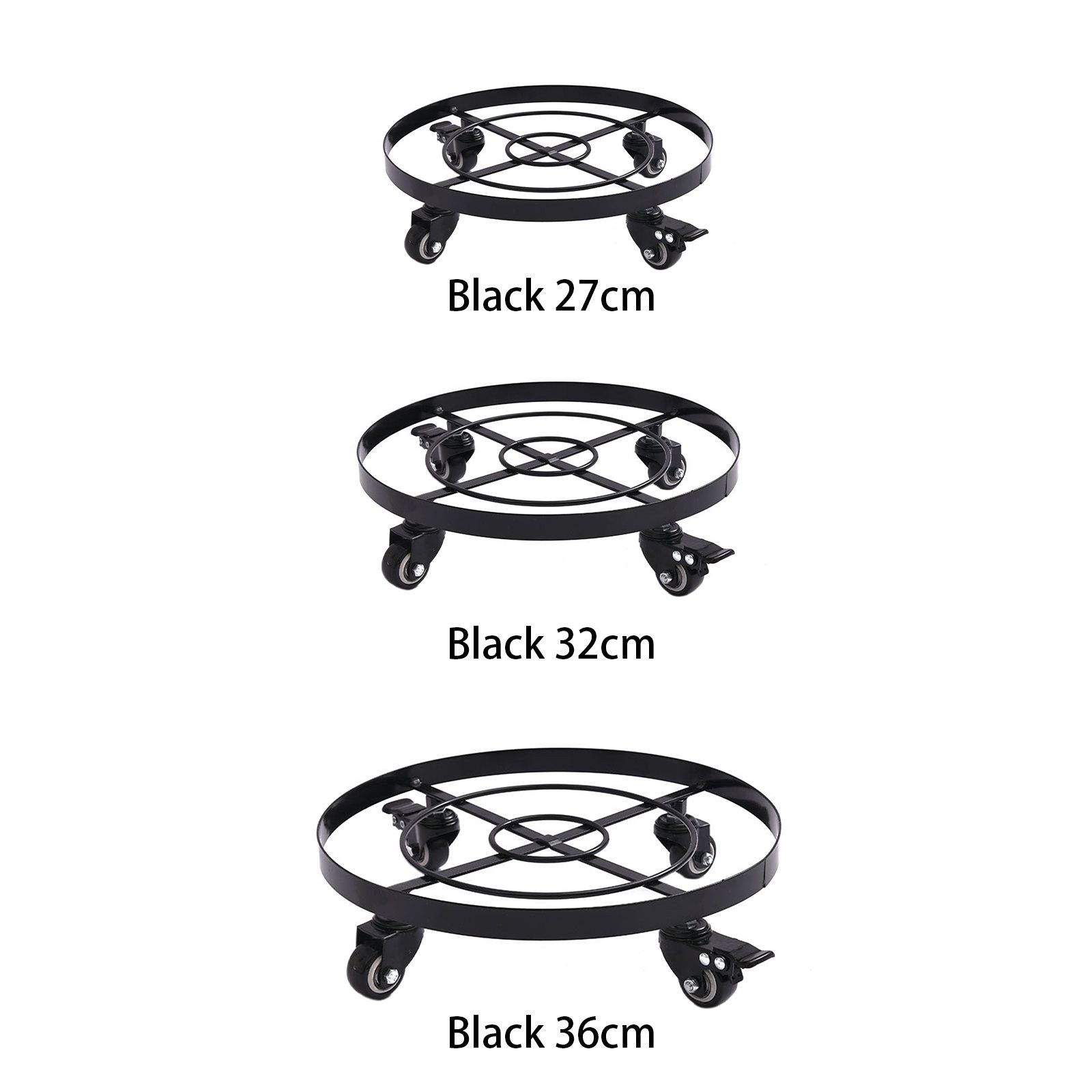 Mobile Flower Stand with Universal Wheels Metal Movable Flower Pot Stand V1294-YM0523-211019LW07-1