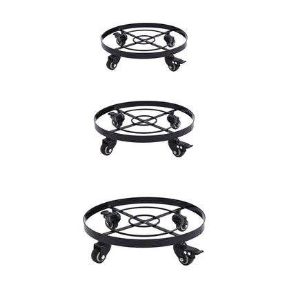 Mobile Flower Stand with Universal Wheels Metal Movable Flower Pot Stand V1294-YM0523-211019LW07-1