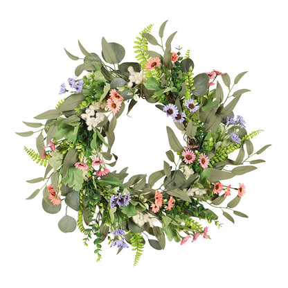 Simulation Flower Wreath Eucalyptus Daisy Wreath Wedding Home Decoration V1294-YM0523-220111XU01-1