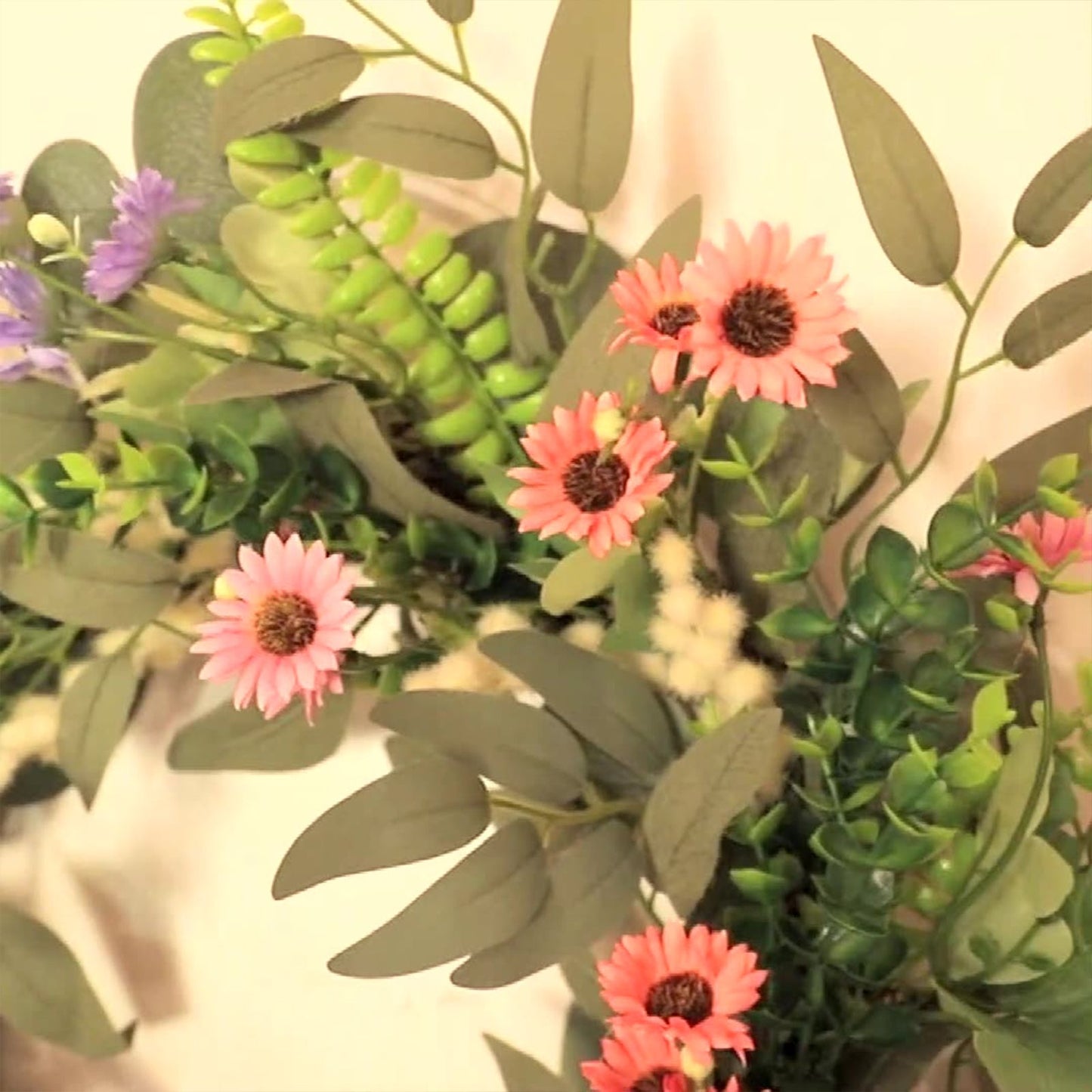 Simulation Flower Wreath Eucalyptus Daisy Wreath Wedding Home Decoration V1294-YM0523-220111XU01-1