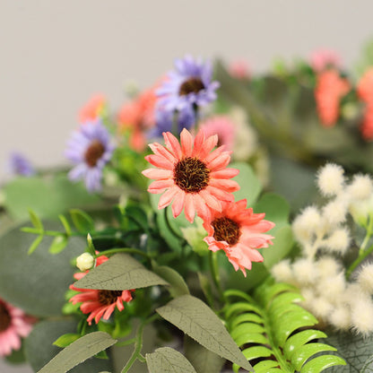 Simulation Flower Wreath Eucalyptus Daisy Wreath Wedding Home Decoration V1294-YM0523-220111XU01-1