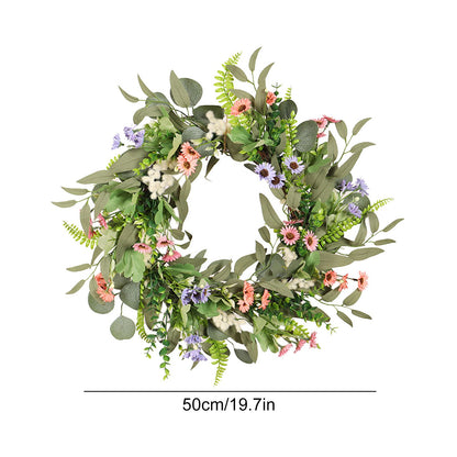 Simulation Flower Wreath Eucalyptus Daisy Wreath Wedding Home Decoration V1294-YM0523-220111XU01-1