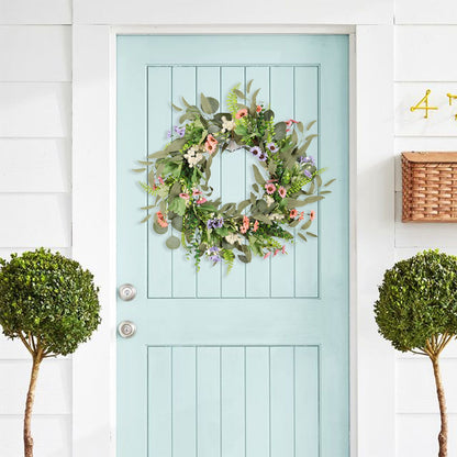 Simulation Flower Wreath Eucalyptus Daisy Wreath Wedding Home Decoration V1294-YM0523-220111XU01-1