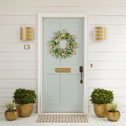 Simulation Flower Wreath Eucalyptus Daisy Wreath Wedding Home Decoration V1294-YM0523-220111XU01-1