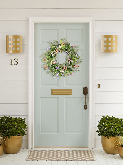 Simulation Flower Wreath Eucalyptus Daisy Wreath Wedding Home Decoration V1294-YM0523-220111XU01-1