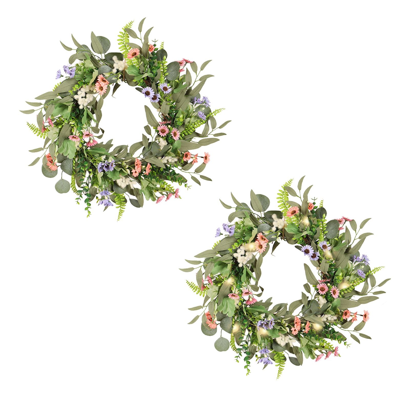 Simulation Flower Wreath Eucalyptus Daisy Wreath Wedding Home Decoration V1294-YM0523-220111XU01-1