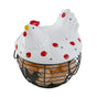 Strawberry Storage Basket Wrought Iron Basket Ceramic Egg Basket Living Room Fruit Storage Basket Kitchen V1294-YM0523-220113YA01-1
