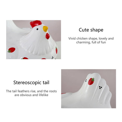 Strawberry Storage Basket Wrought Iron Basket Ceramic Egg Basket Living Room Fruit Storage Basket Kitchen V1294-YM0523-220113YA01-1