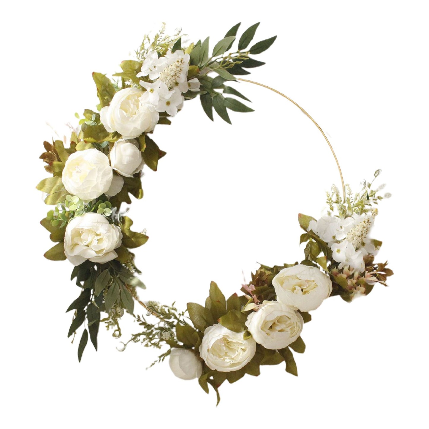 Simulation Peony Wreath Home Door Decorations Wall Hanging Artificial Peony Wreath Wedding Courtyard V1294-YM0523-220118XU03-5