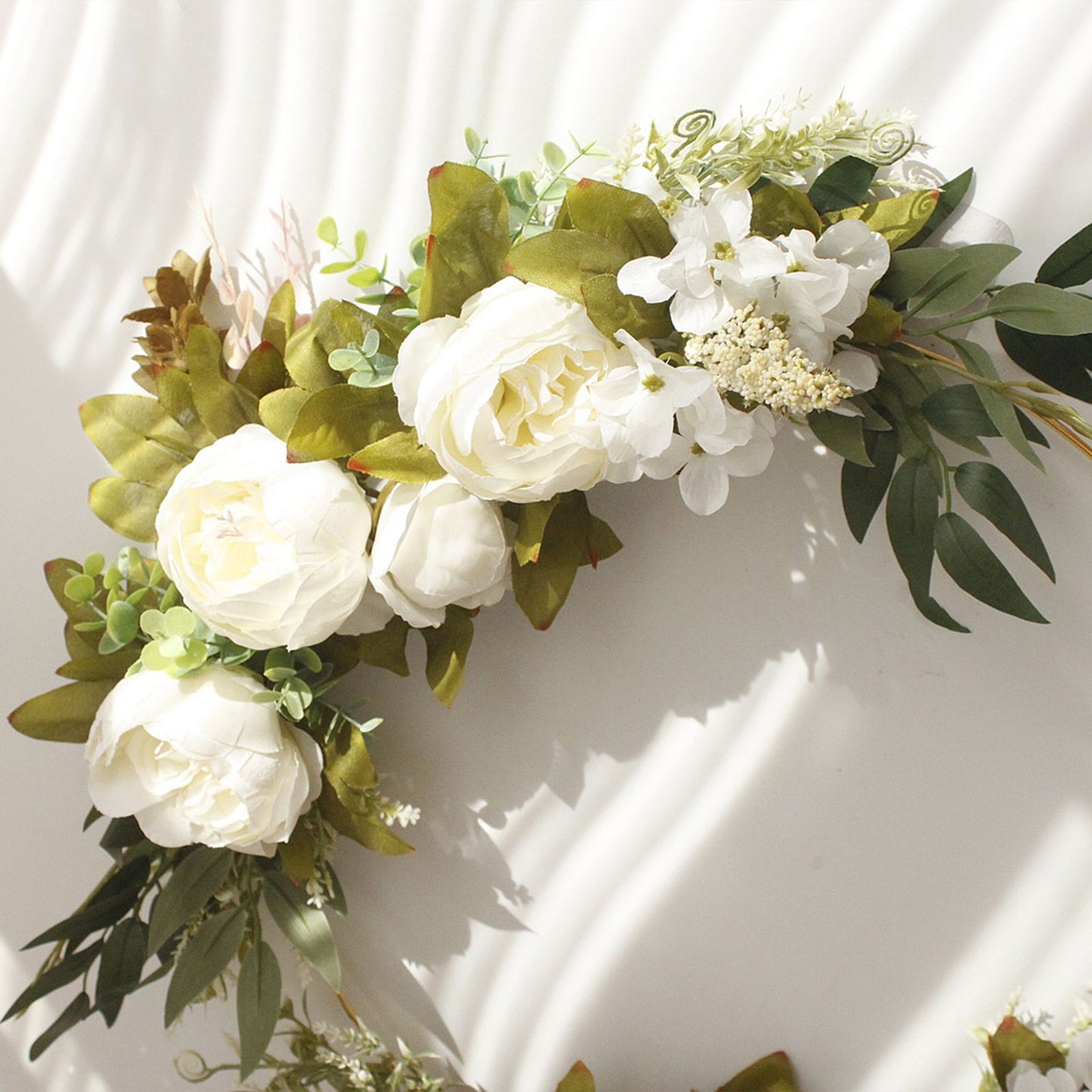 Simulation Peony Wreath Home Door Decorations Wall Hanging Artificial Peony Wreath Wedding Courtyard V1294-YM0523-220118XU03-5