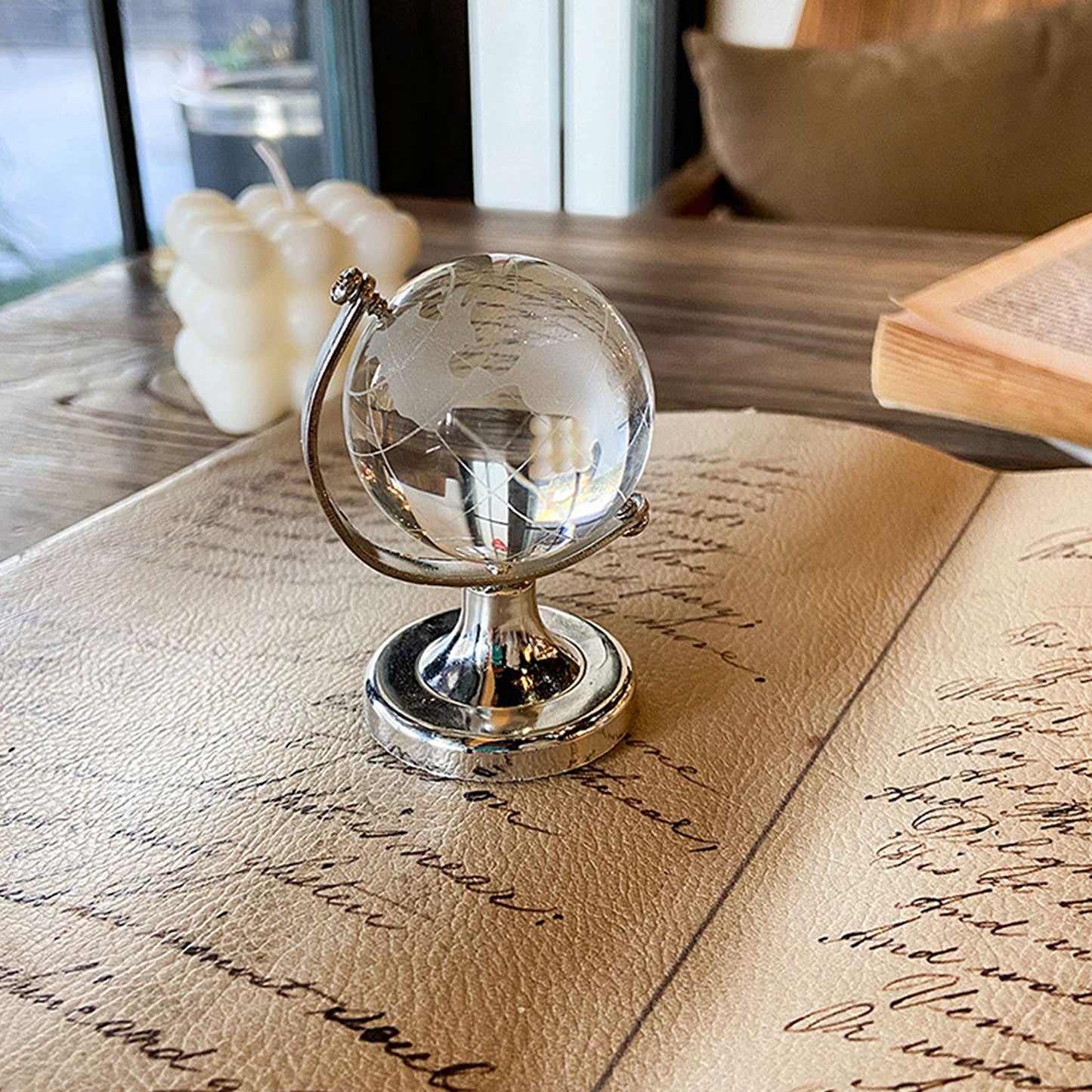 Simple Ins Style Mini Globe Girl Heart Creative Transparent Tabletop Decoration V1294-YM0523-220124HJ01-1