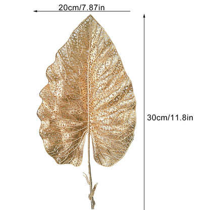 Golden Tropical Plant Leaves Artificial Tropical Leaves for Indoor Decoration V1294-YM0523-220208XU0336