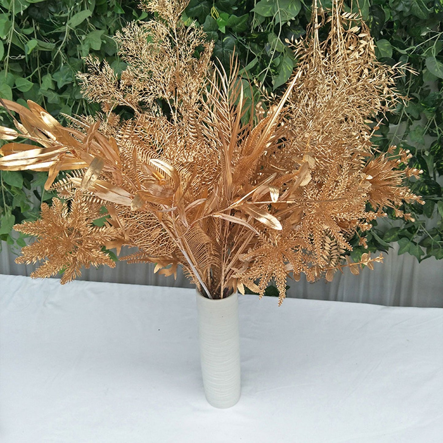 Golden Tropical Plant Leaves Artificial Tropical Leaves for Indoor Decoration V1294-YM0523-220208XU0336
