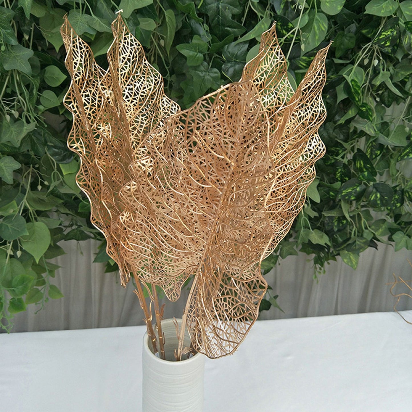 Golden Tropical Plant Leaves Artificial Tropical Leaves for Indoor Decoration V1294-YM0523-220208XU0336
