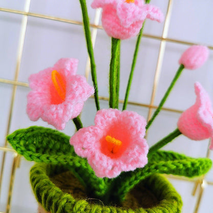 Artificial Sunflower Hand Woven Yarn Simulation Flower Potting Indoor Decoration V1294-YM0523-220209HJ02-4